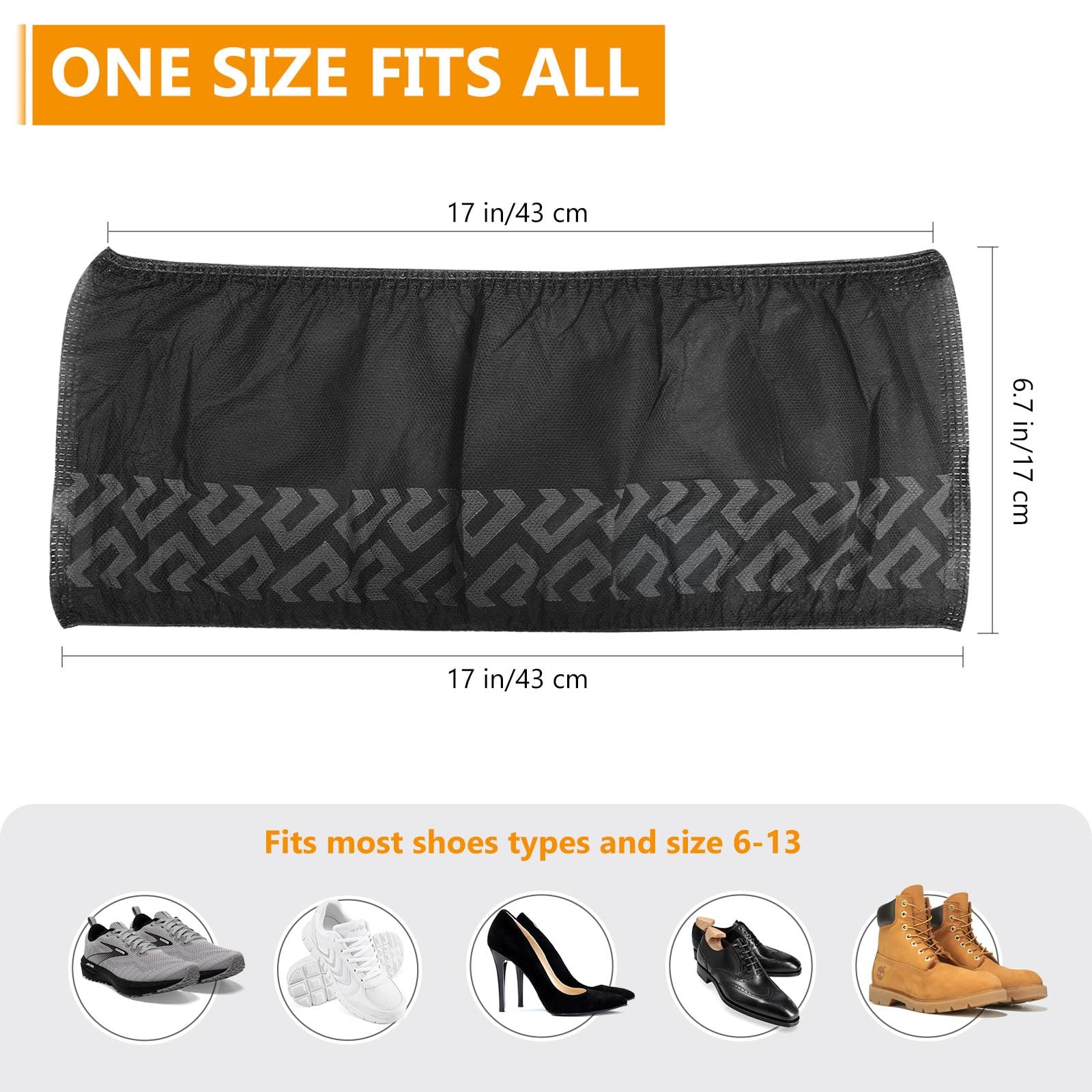200 Pack Disposable Shoe Covers Non Slip Non Woven Fabric Breathable Dust Proof