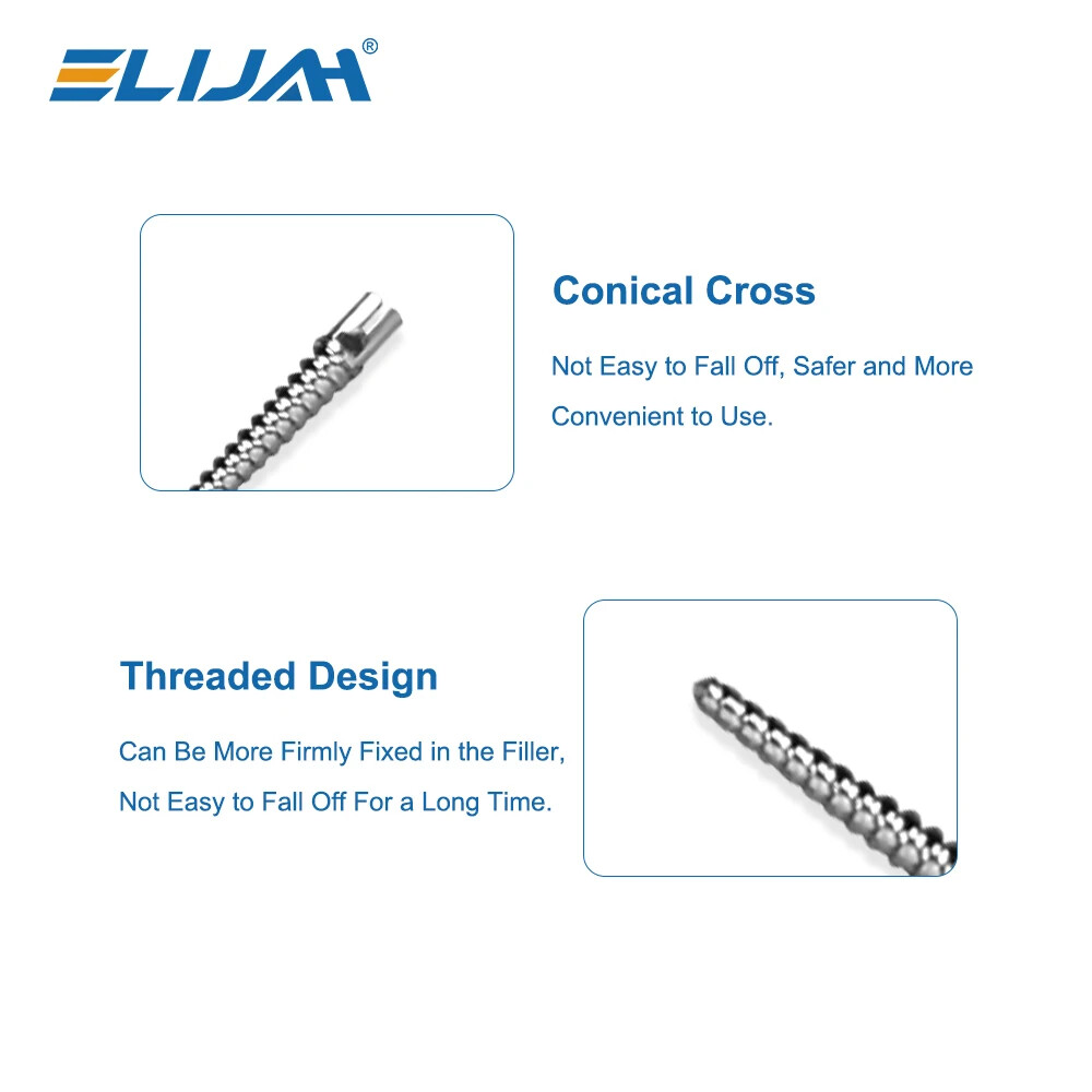 Dental Screw Post Completed Kit Silver Plated Stainless Steels Endo Conical Pins