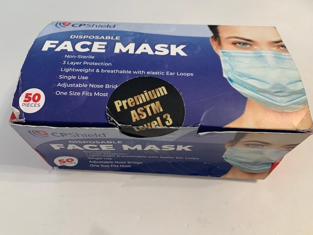Made in USA CPShield 3 Layer Protection Disposable Face Mask 50 Pcs