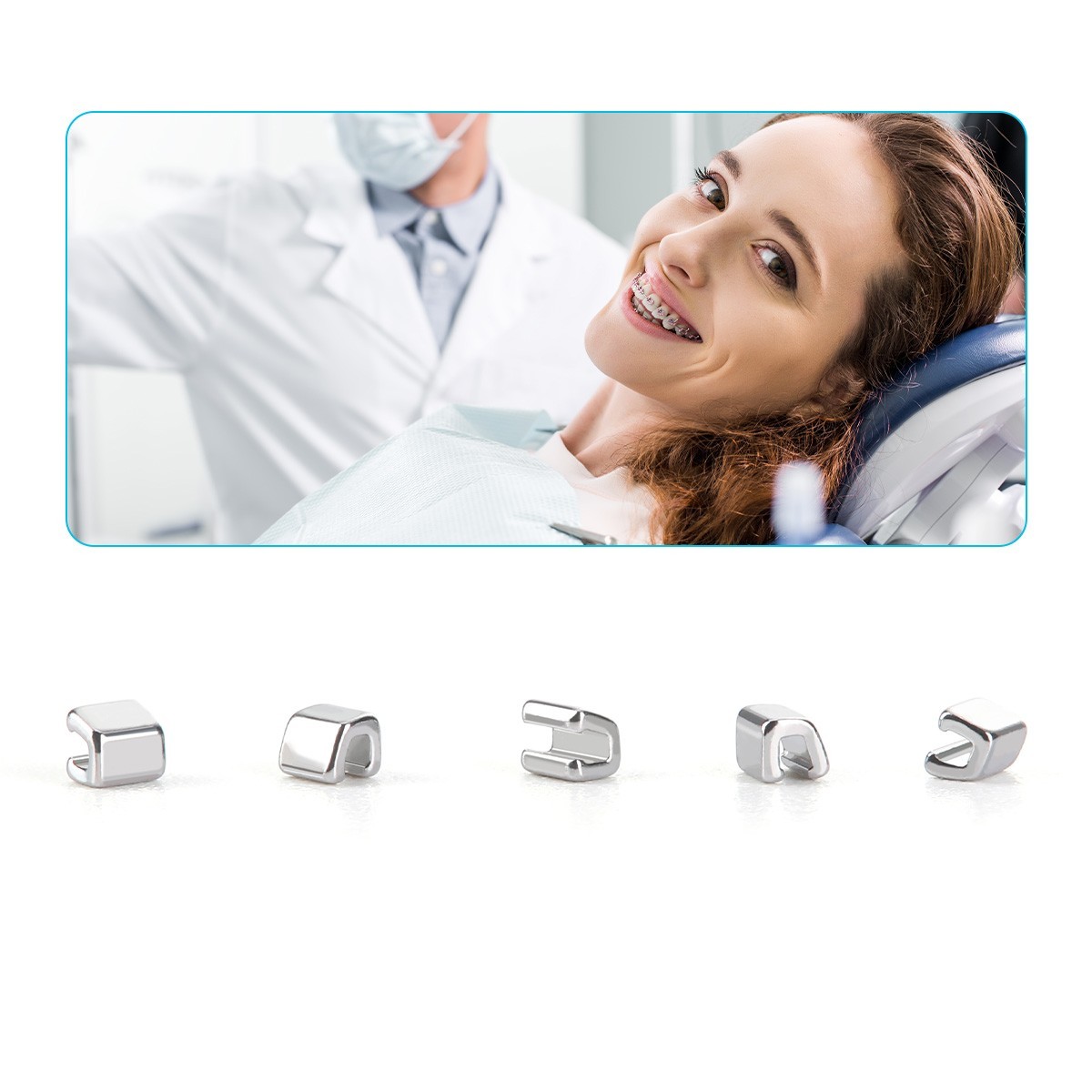 100pcs Dental Orthodontic Crimpable Hooks Stops Metal Stop Type for Arch Wire
