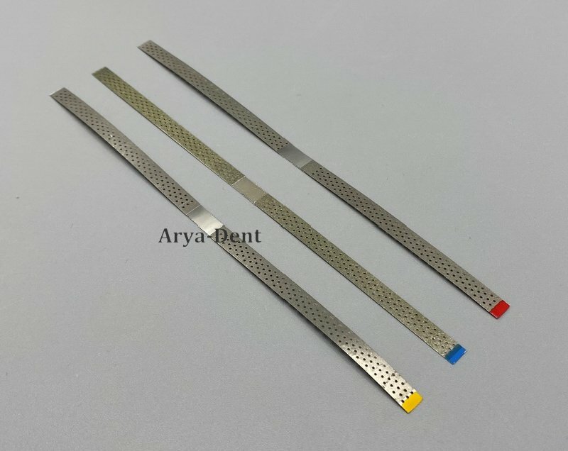 Dental Metal Polishing Stick Polish Strips Single Side Diamond Sanding w holes