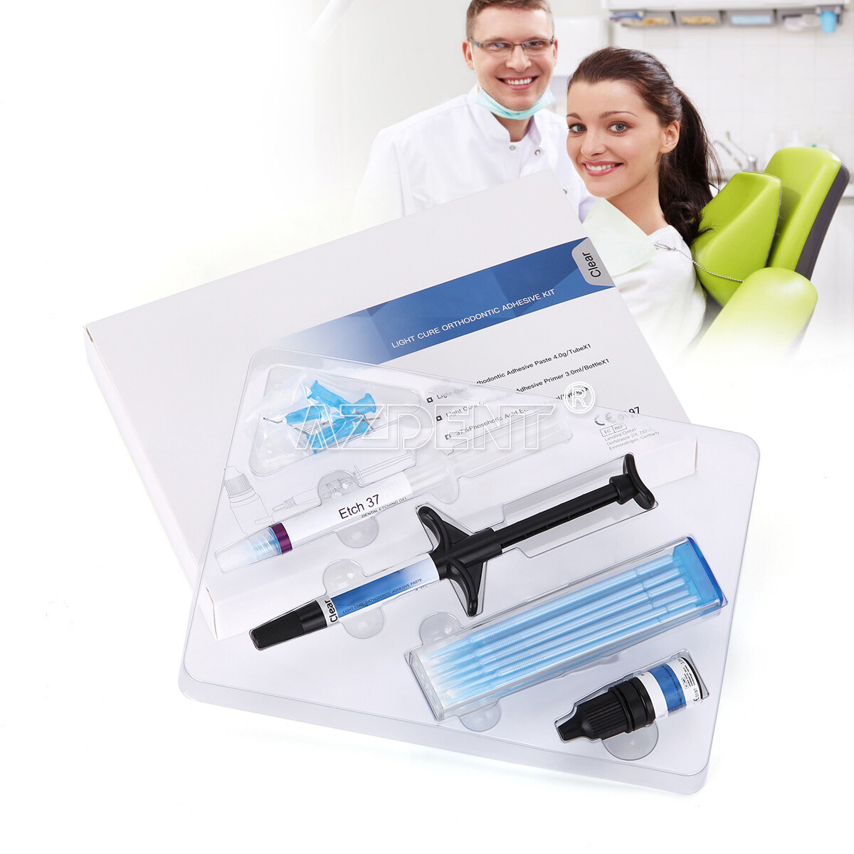 Adhesivo de fotocurado para ortodoncia dental para brackets brace