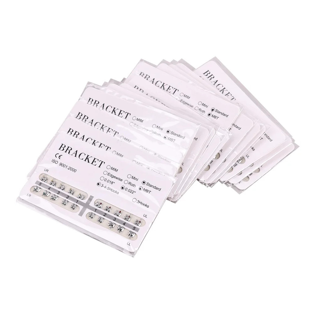 Dental Orthodontic Edgewise Brackets Mini/Standard MBT/Roth 022/018 Hooks 3 4 5