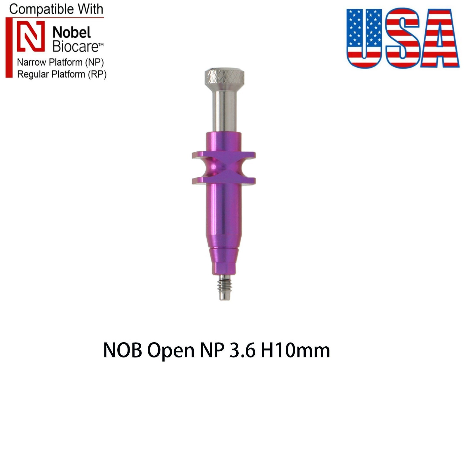 US Dental Nobel Active NP/RP Impression Transfer Coping Open Close Tray Analog