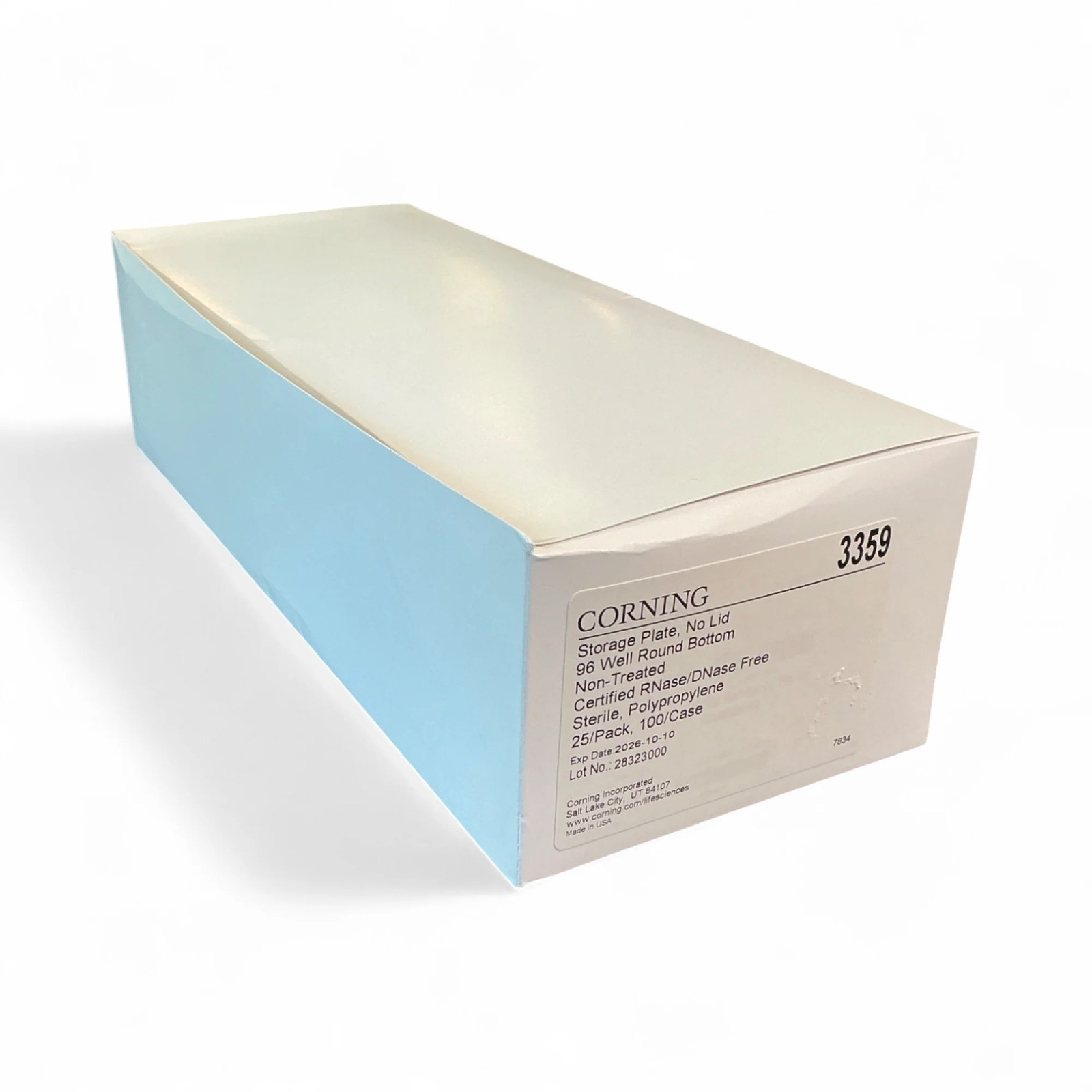 Corning Storage Plate, No Lid 3359 96-Well Round Bottom