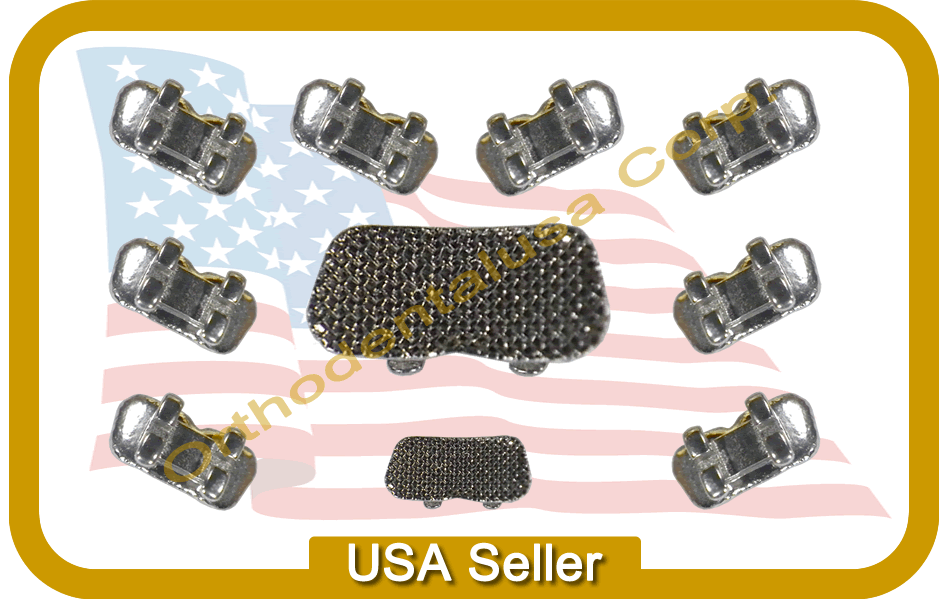 LOT X 100 ORTHODONTIC MOLAR BRACKET EDGEWISE SLOT .022” FOR BONDING YMB602M