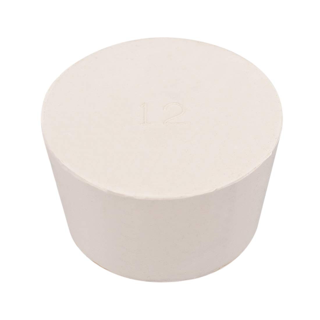 uxcell White Tapered Shaped Solid Rubber Stopper for Lab Tube 51x62x37mm