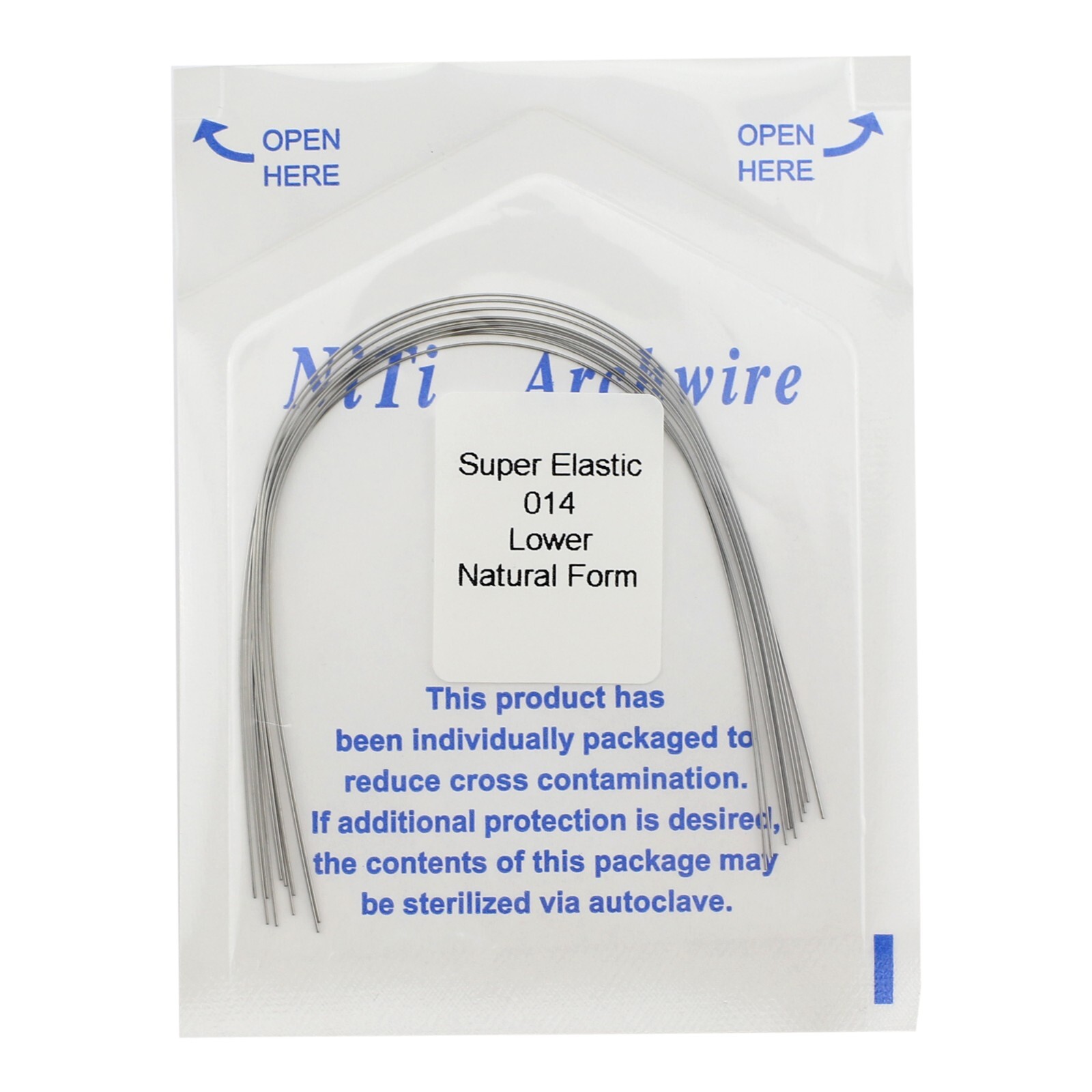 100pcs Orthodontic Arch Wire Niti Round Rectangular Super Elastic Natural Arcos