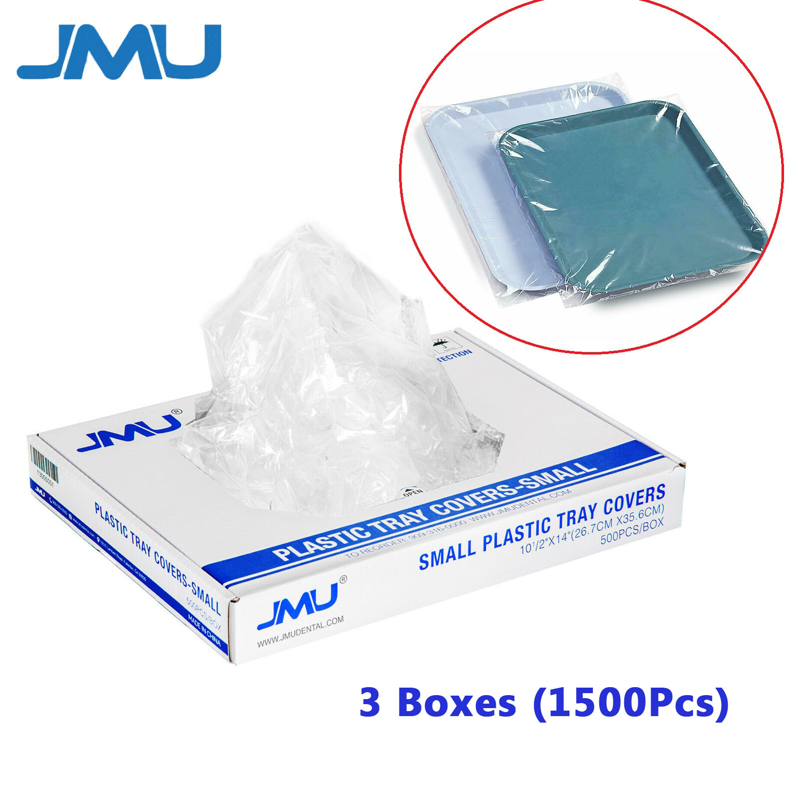 3Boxes Dental Size B Tray Covers Sleeve Small Disposable Clear Plastic 10.5″x14″