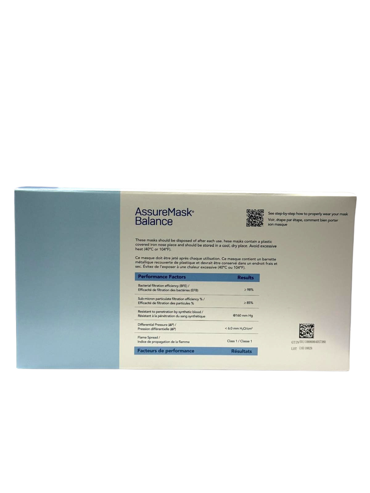 Medicom SafeMask Classic Blue ASTM Level 3 Earloop Dental Surgical Masks 500/Bx