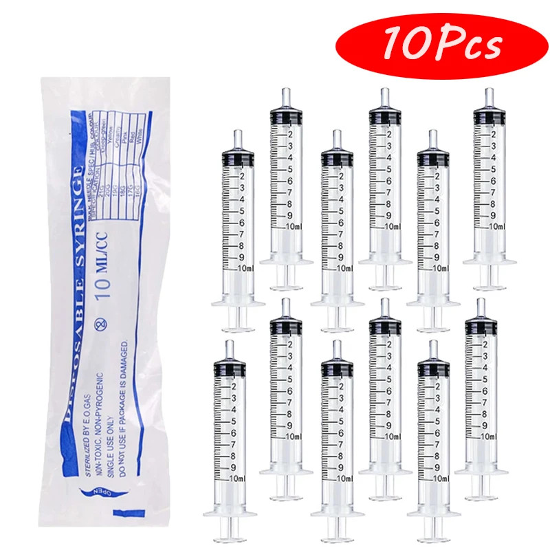 Plastic Syringes 10Ml without Needle Glue Nutrient Measuring Industrial Veterina
