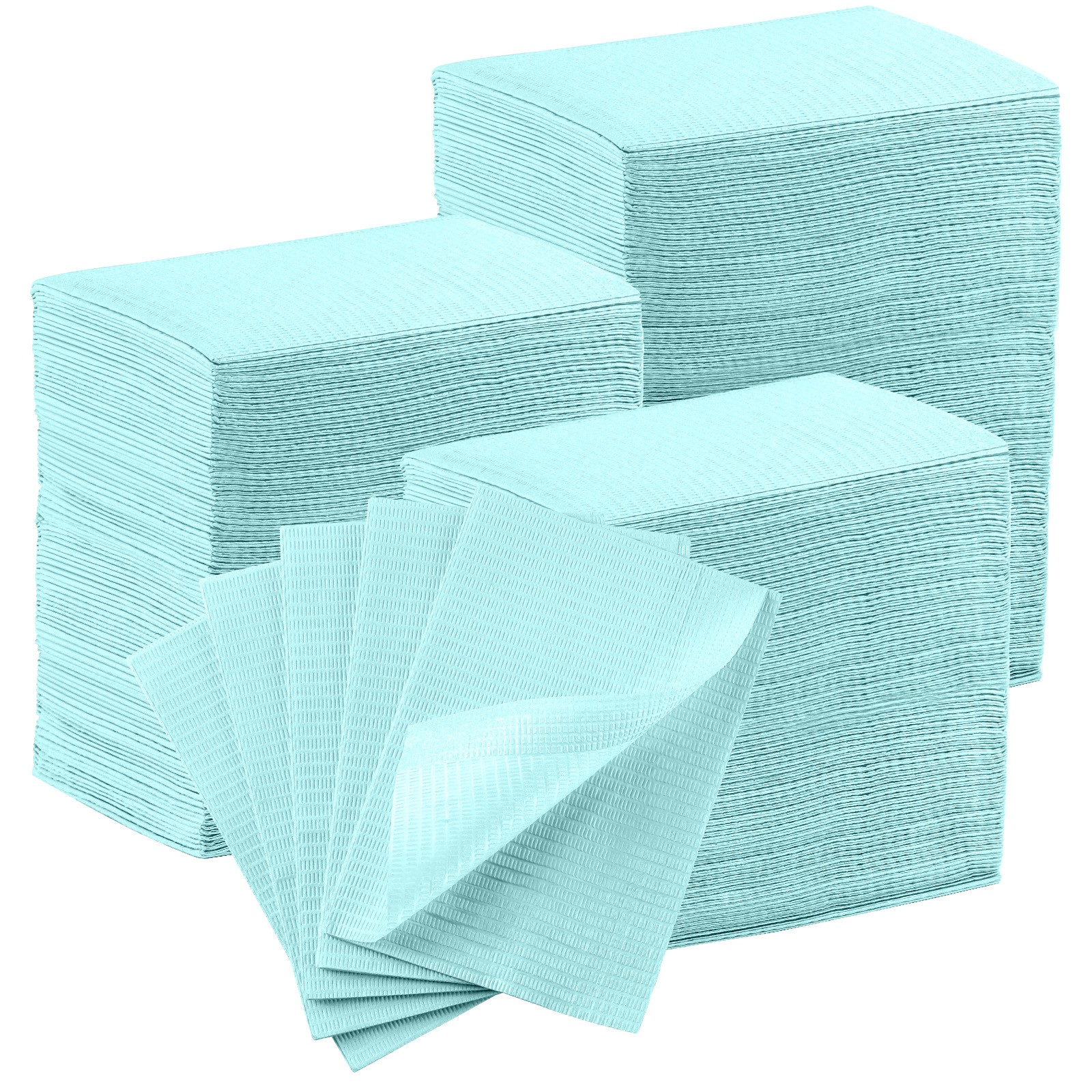Blue Disposable Dental Bibs 3-Ply Medical Tattoo Towel 13″x18″-Up to 1000pcs