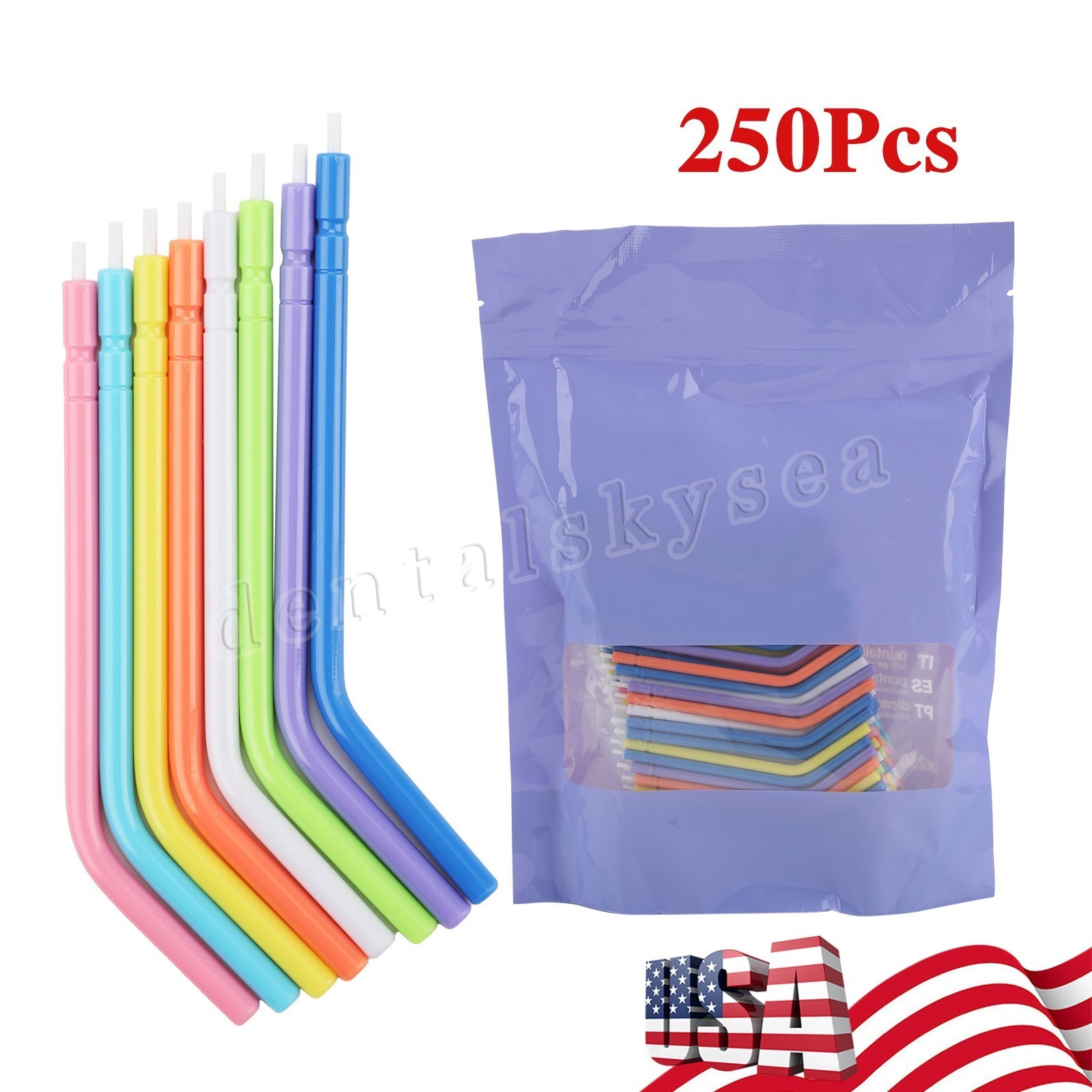 250 pcs Disposable Air Water Syringe Tips with cores High Quality Free Return