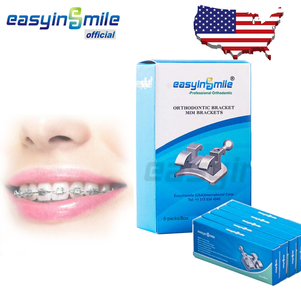 5 PK Dental Orthodontic Metal Braces Bracket Mini Roth/MBT 022 With Hooks 3 4 5