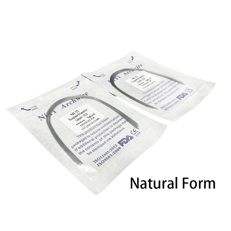 Dental Orthodontic Arch Wire Super Elastic Niti Round Rectangular Natural Form