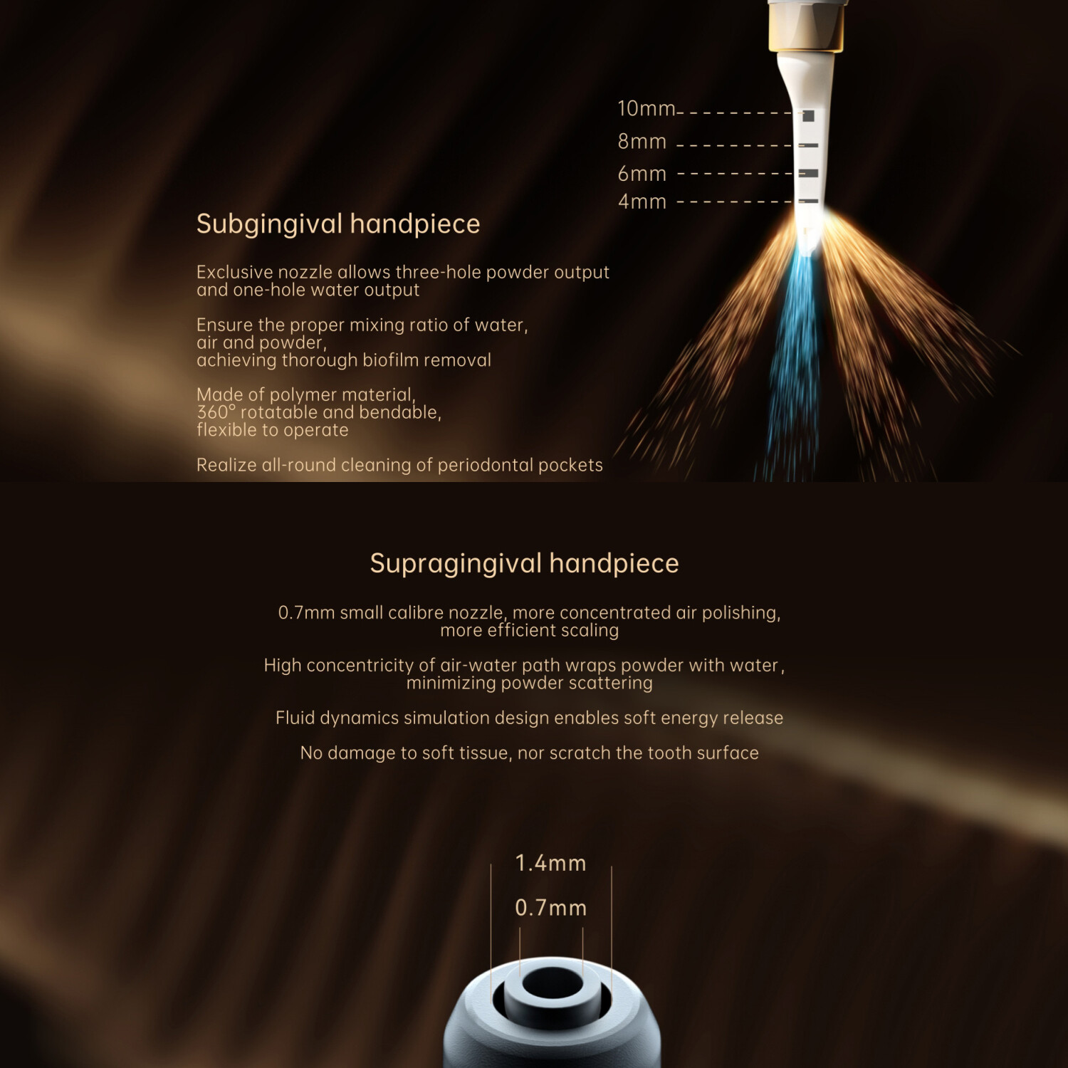 Woodpecker PT-B Dental Air Polisher & Ultrasonic Scaler w/ Wireless Foot Pedal