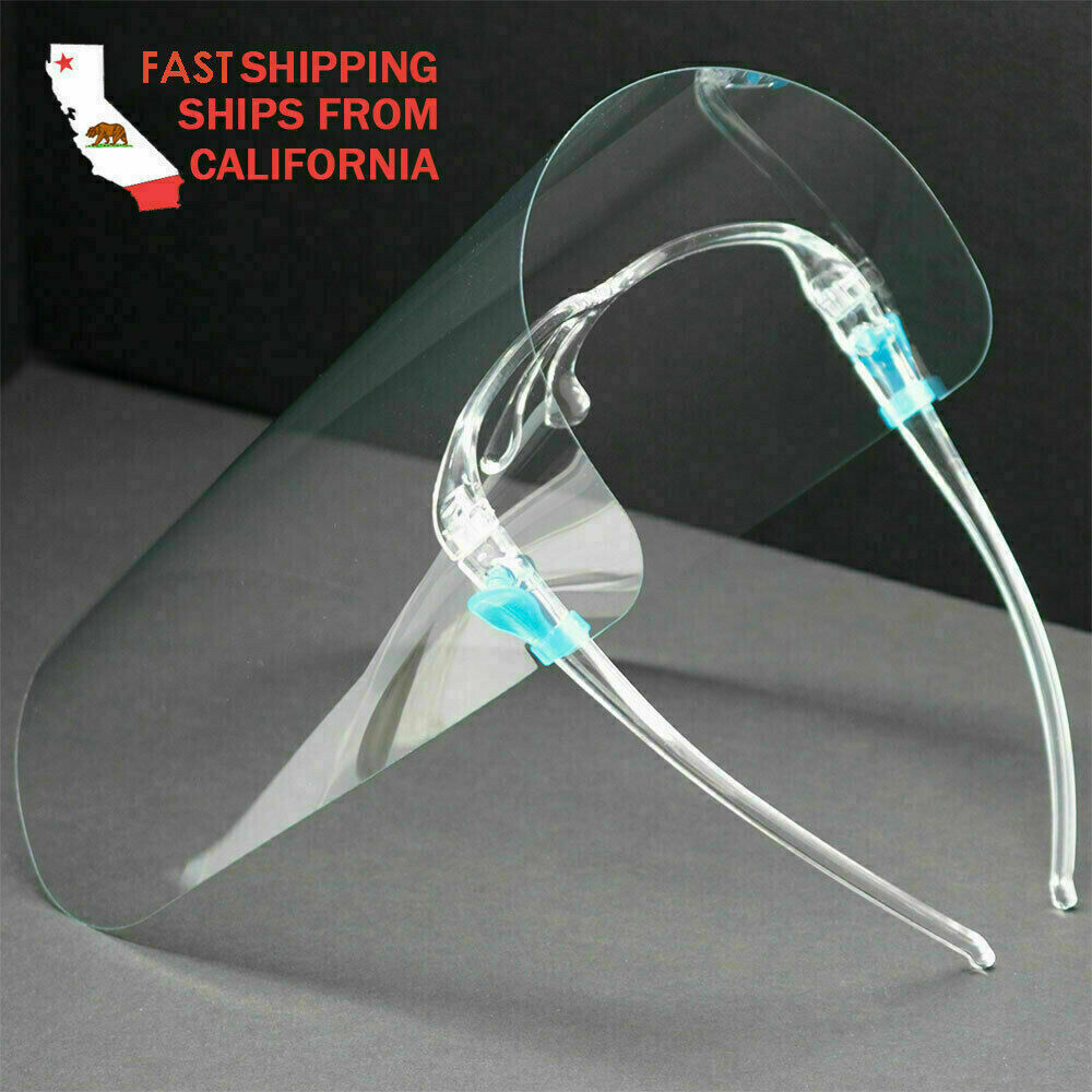 Safety Full Face Shield Mask Reusable FaceShield Clear Washable Face Anti-Splash