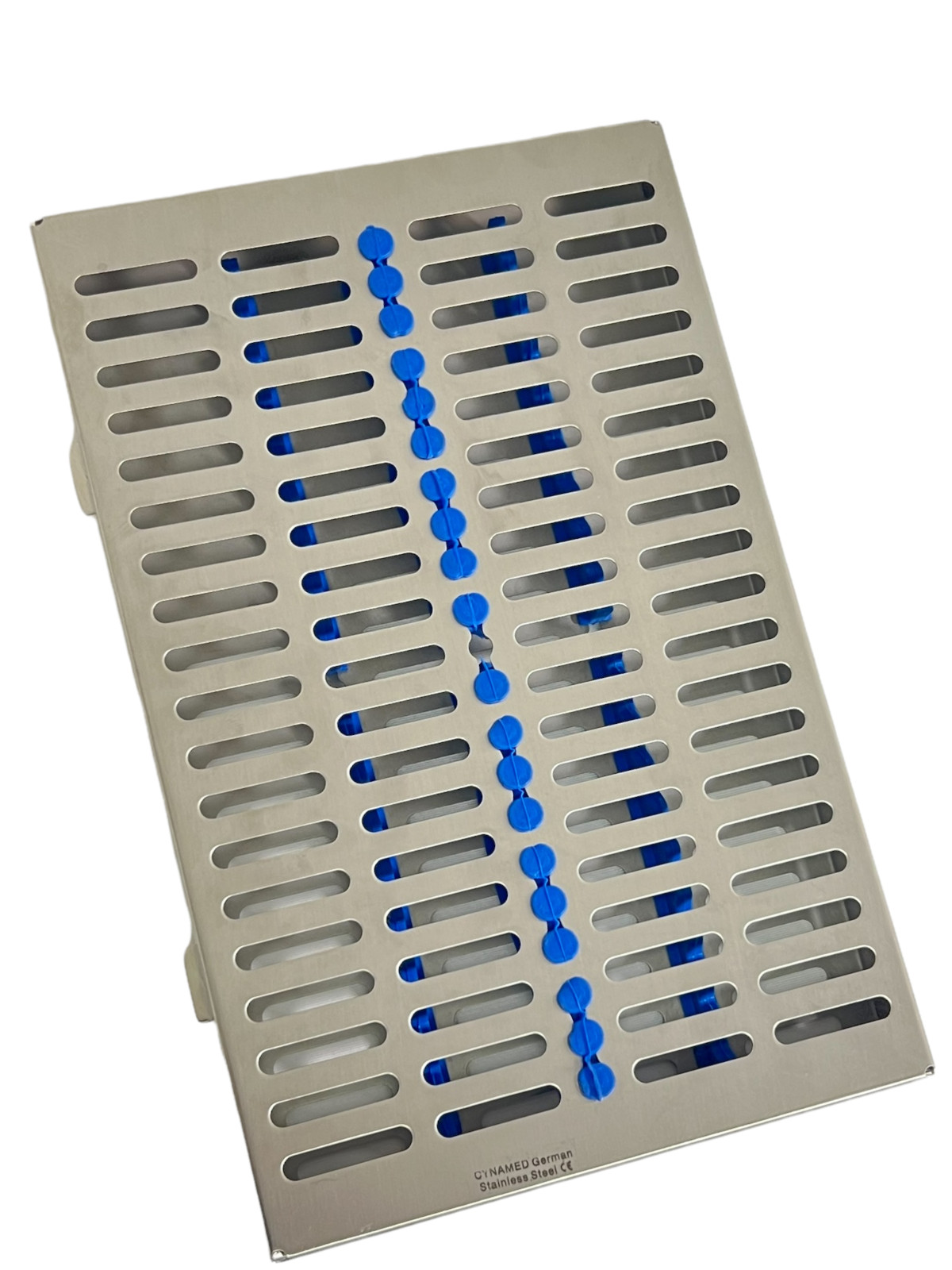 Large Sterilization Cassette for 20 Instruments with Blue Silicone Inserts (1pc)
