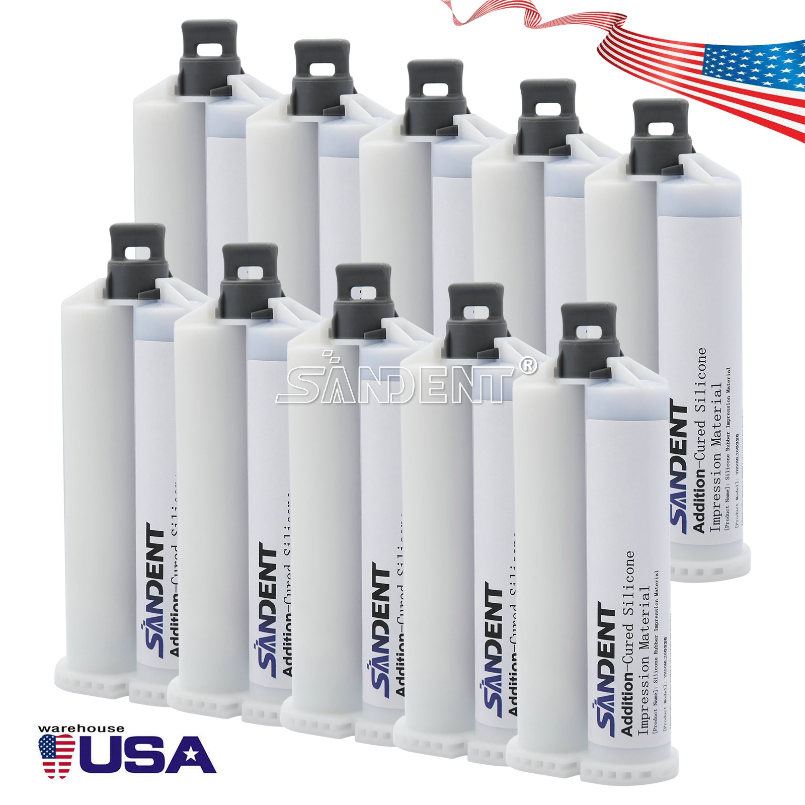 10* Dental MEDIUM BODY FAST SET VPS PVS Impression Material 50ML Cartridges