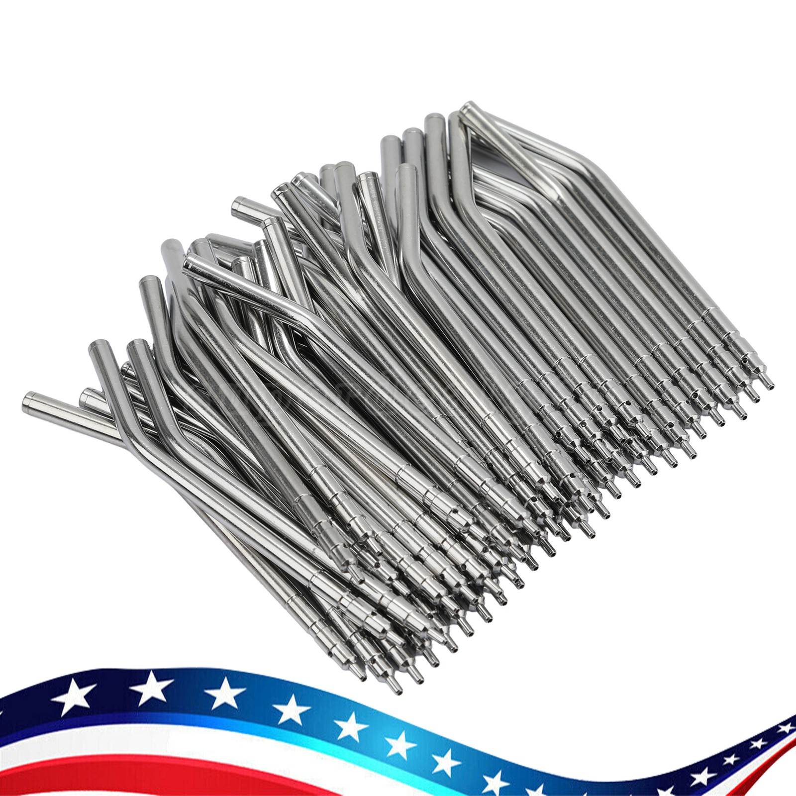 50x Dental Air Water Syringe Spray Nozzles 3-in-1 Alloy Tubes Tips Three Way SA