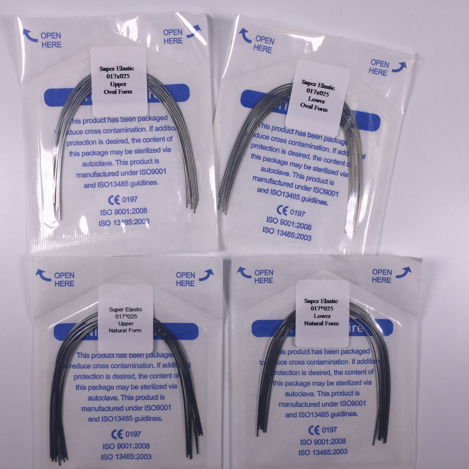 50Bags Dental Niti Super Elastic Arch Wires Rectangular Ortho Natural/Oval Form