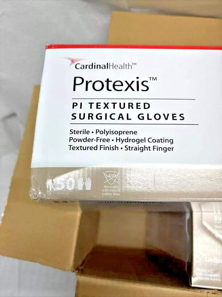 Case of 200 Cardinal Health Protexis PI TEXTURED Surgical Gloves size 9 Exp 3/27
