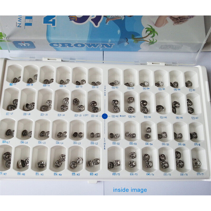 48/96PCS Dental Crown Primary Molar Pediatric Crowns Kids Adult stainless steel