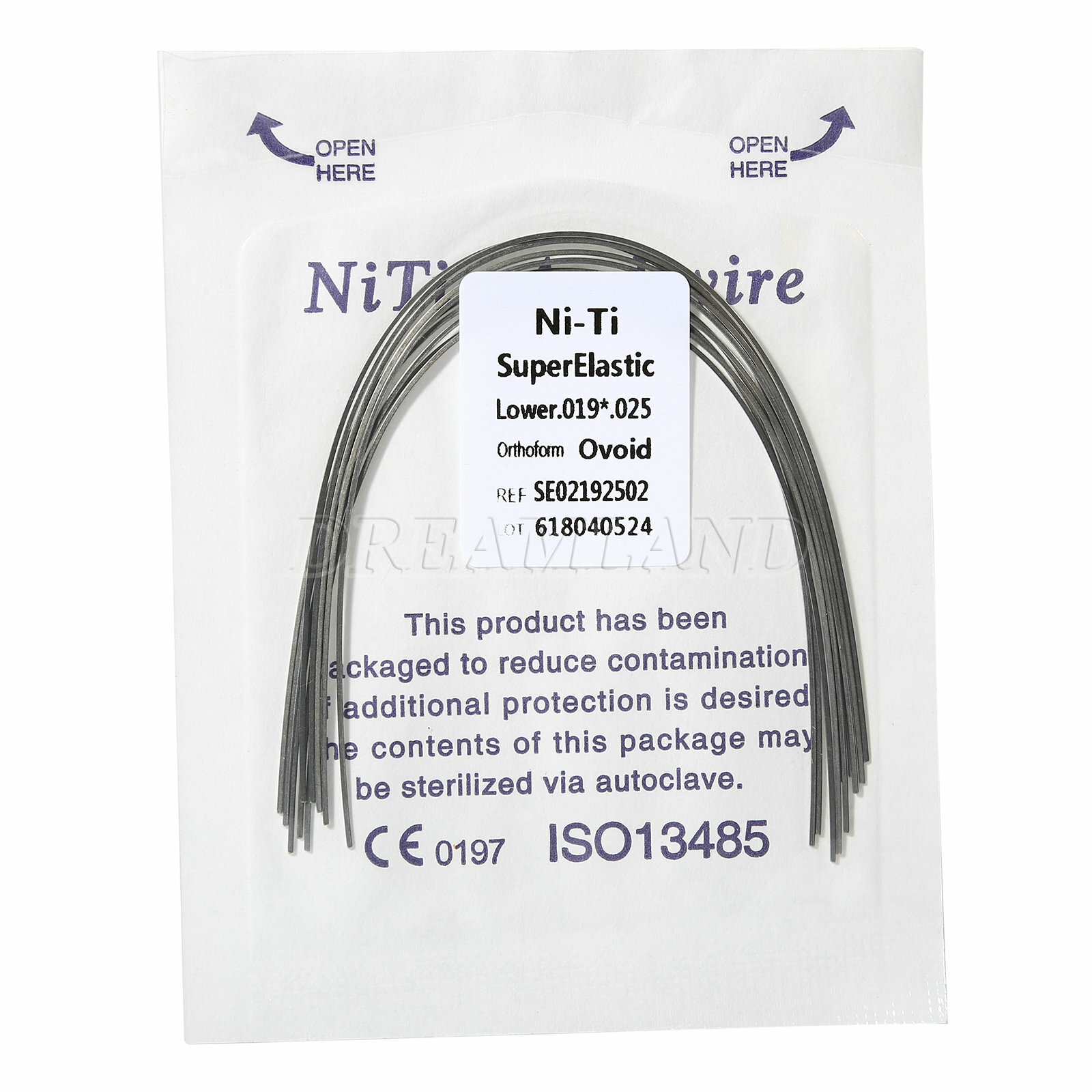 Dentales Ortodoncia Arcos de Súper Elásticos NITI Rectangular Alambres de Arco
