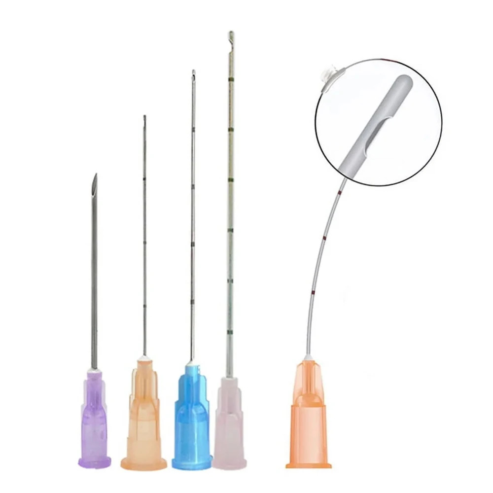 50pcs/box Disposable Blunt Tip Cannula Needle 18g 21g 22g 23g 25g 27g 30g Pierci