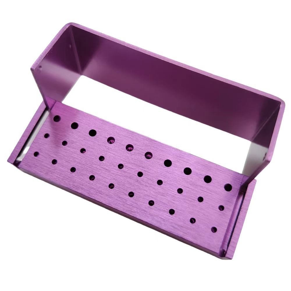 20Pcs Dental Bur Burs Holder Block Disinfection Box Aluminium Autoclave 30 Holes