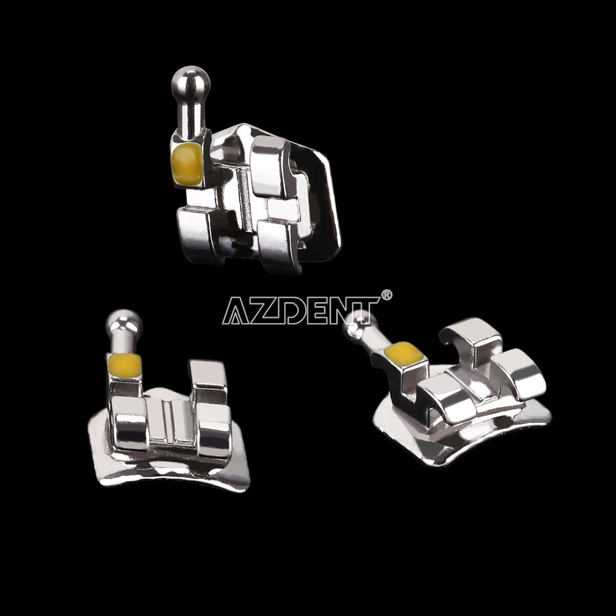 AZDENT Dental Orthodontic Metal Brackets Braces Mini Roth 0.022 Hook3/Hook345