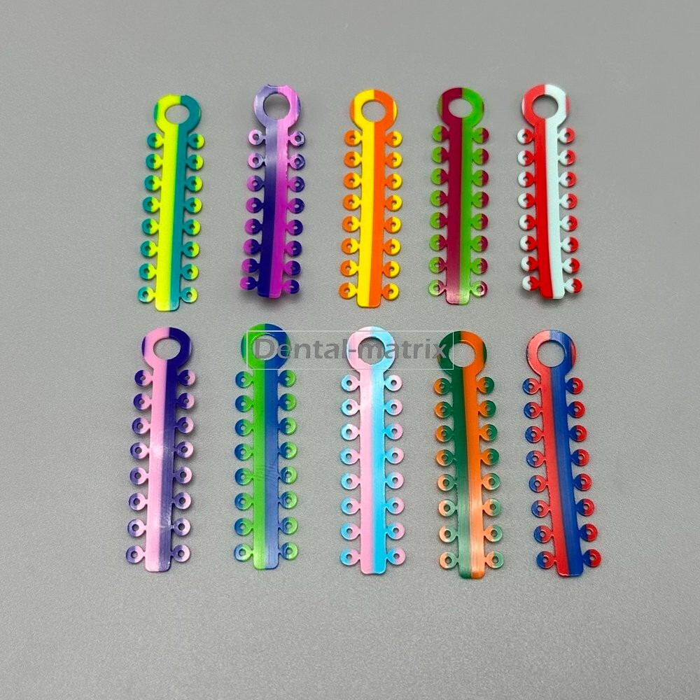 320pcs Dental Orthodontic Elastic Rubber Ligature Tie Rubber Bnads Double Color