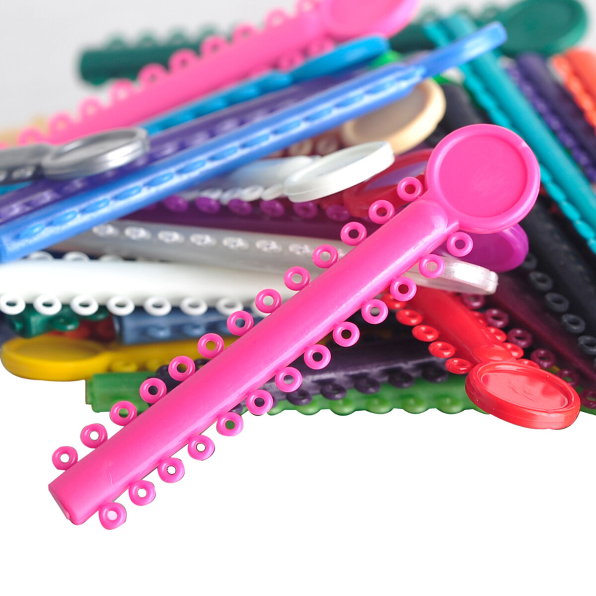 2Packs Dental Bracket Ligature Ties Orthodontic Braces Elastic Bands Mixed Color