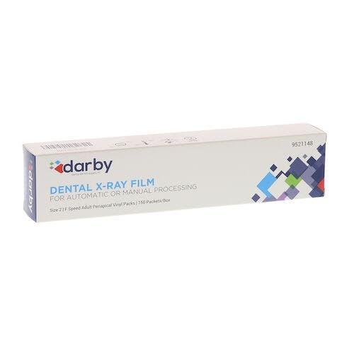 Dental X-Ray F-Speed Film, Size 2 Adult, FS-21, Single Film, 150/Box