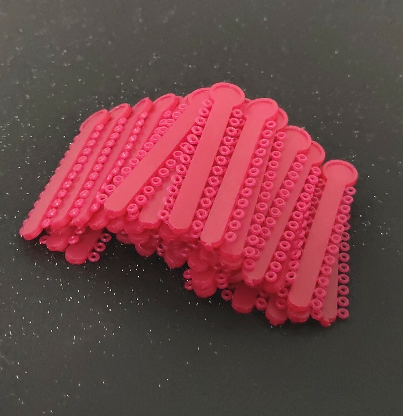 1 Pack 1008Pcs Dental Orthodontics Elastic Ligature Ties Rubber Bands Hot Pink