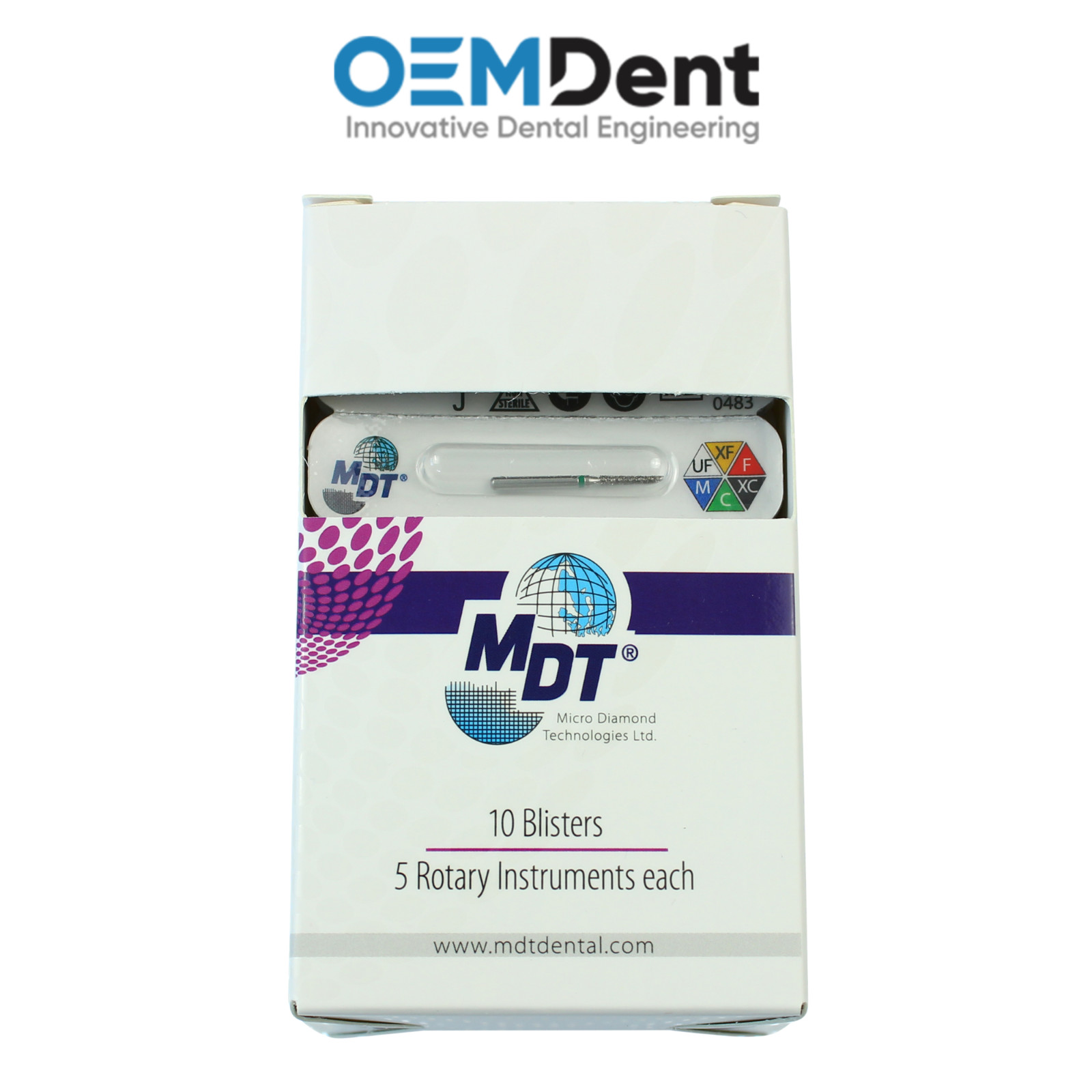 MDT FG Diamond Burs Flat End Taper 172 Crown Prep Detailed Shaping Restorations