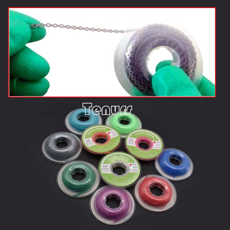 10roll Denta Orthodontic Elastic Ultra Power Chain Elastolink Long/short/closed