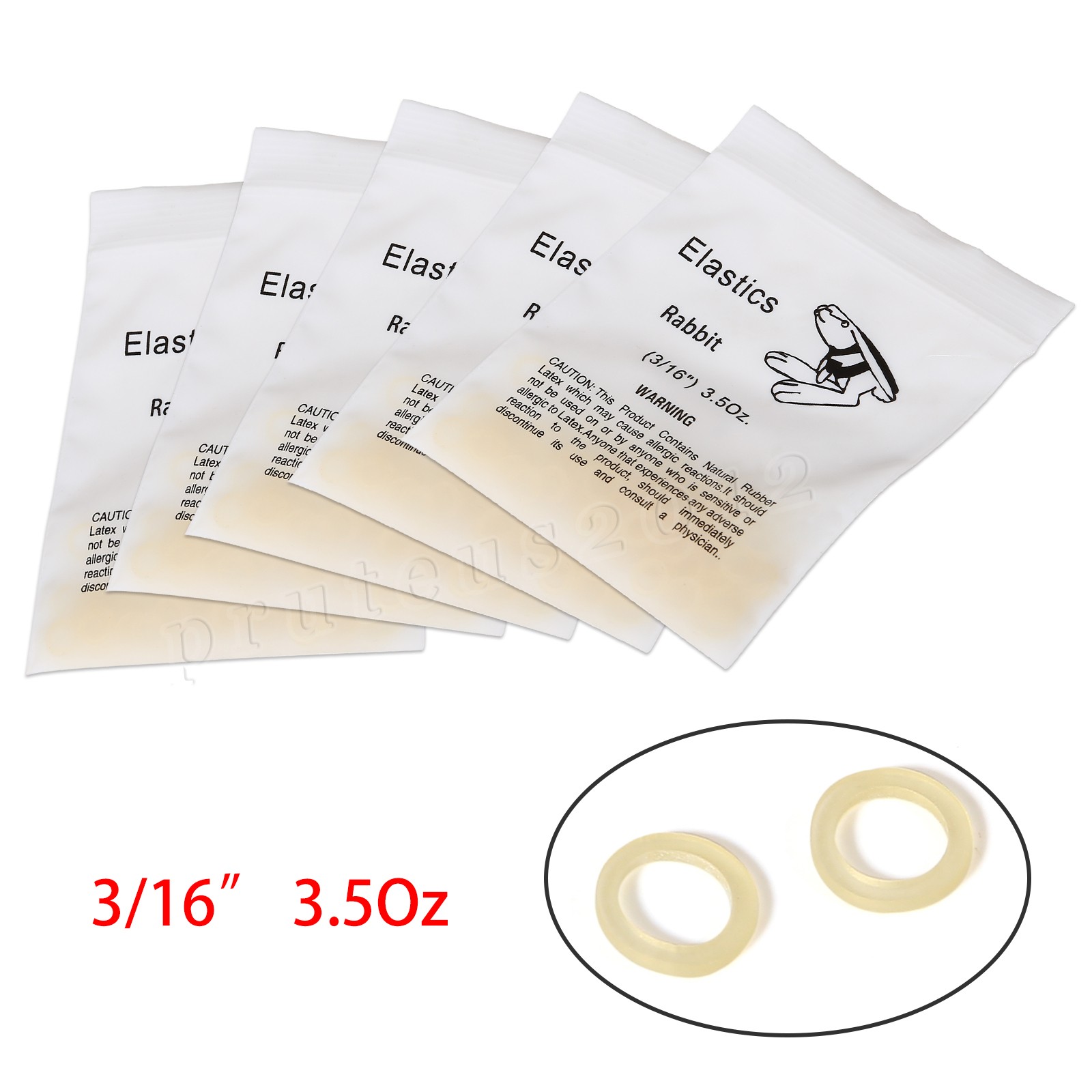 CLEAR X-HEAVY 6.5 OZ ORTHODONTIC ELASTIC BRACES DENTAL RUBBER BANDS 1/4 1/8 3/16