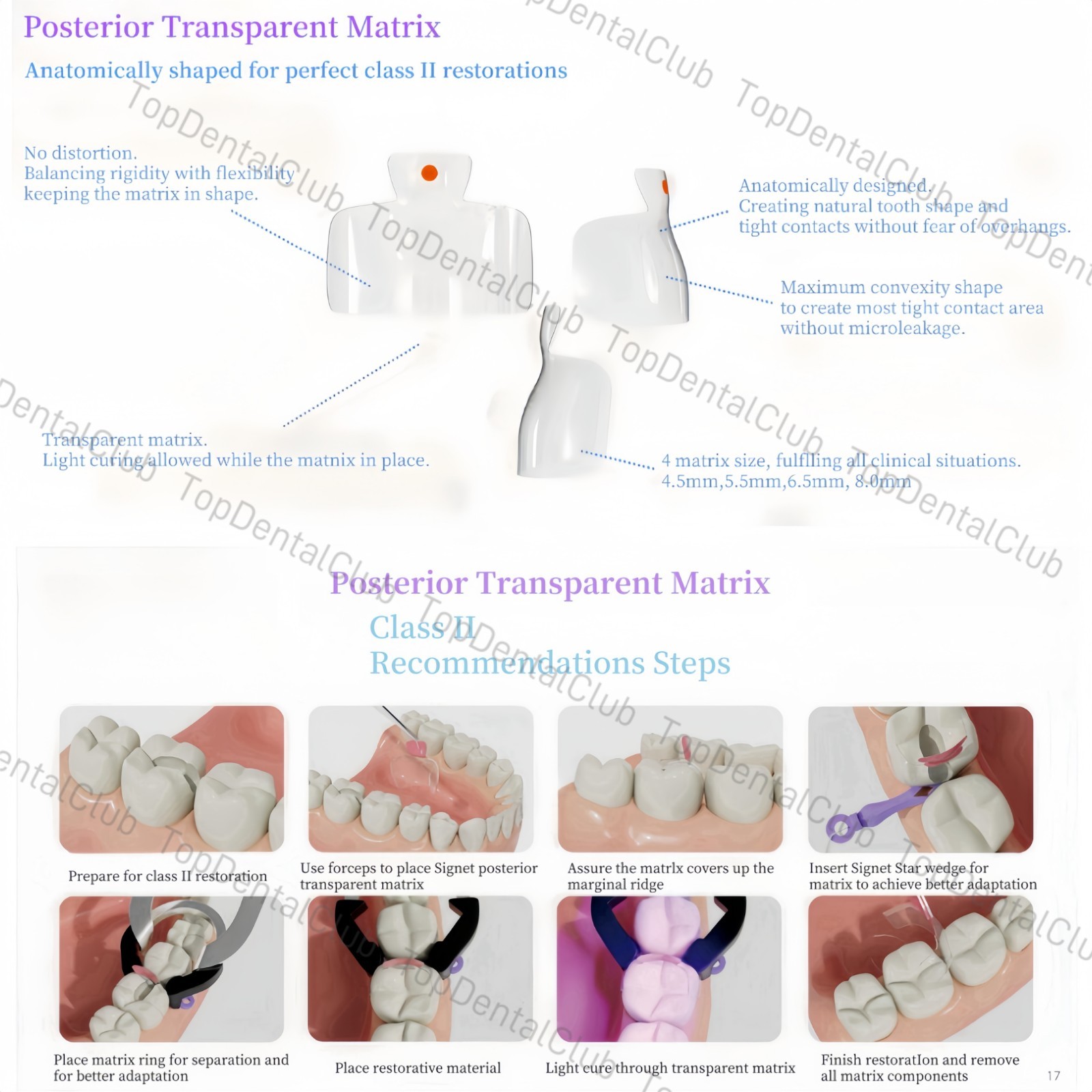 Clear Matrix Dental Anterior Posterior Transparent BT Matrices Fit BioClear
