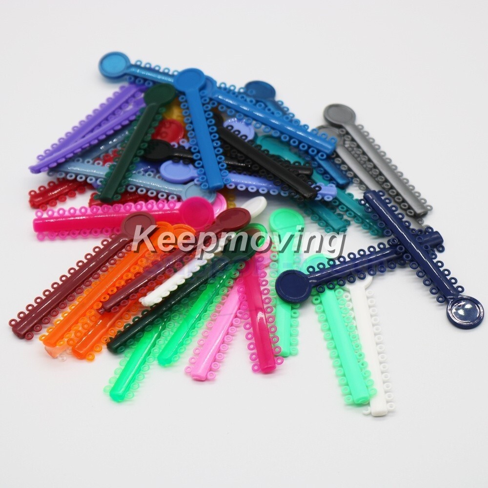 1040 Pcs/Pack Dental Orthodontic Ligature Ties Elastic Rubber Bands 44 Colors