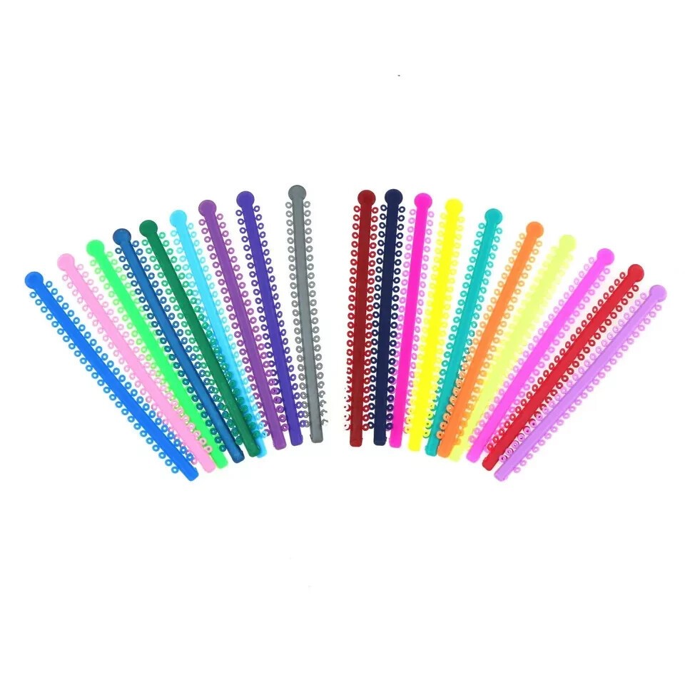 1000Pcs Dental Lab Orthodontic Treatment Ligature Ties Elastic Bands O-Rings Kit