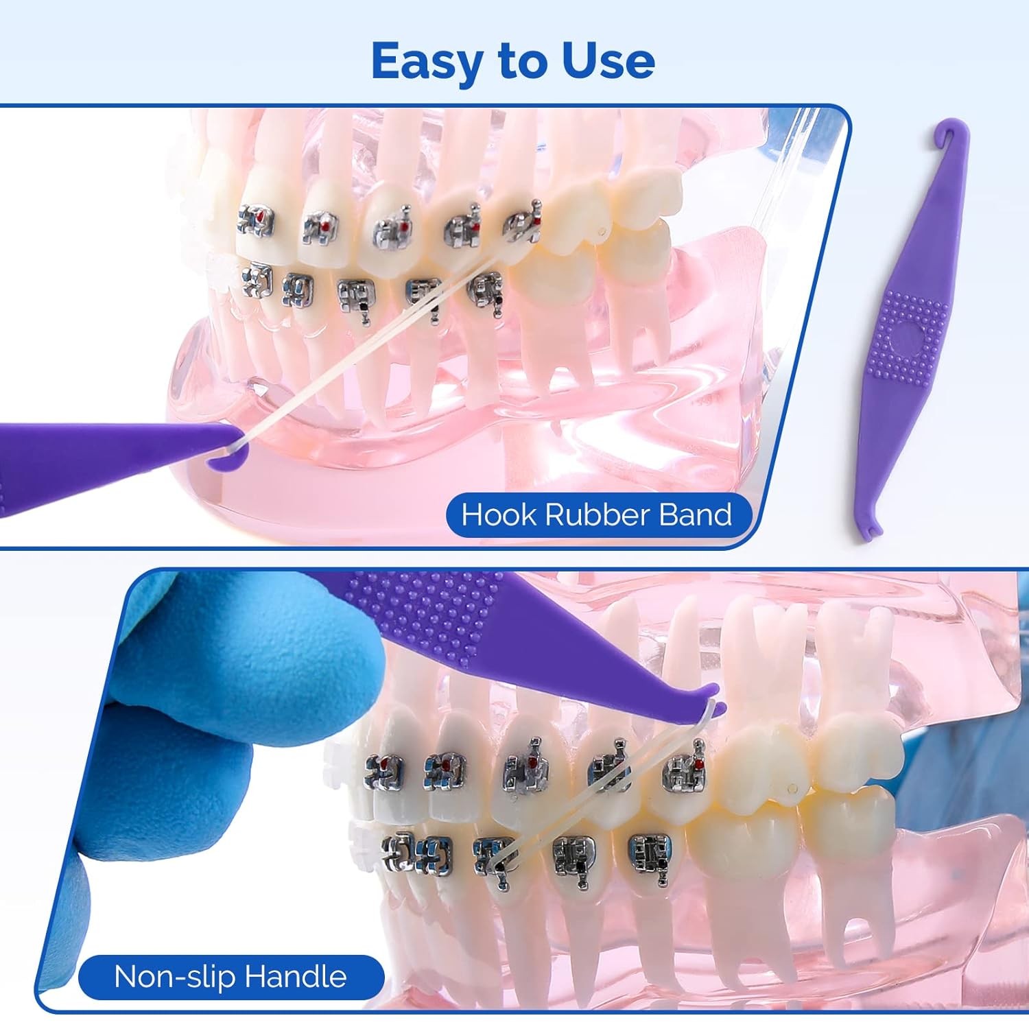JMU Orthodontic Rubber Bands 3/16 Light, 100 Pack Orthodontic Elastics Intraoral