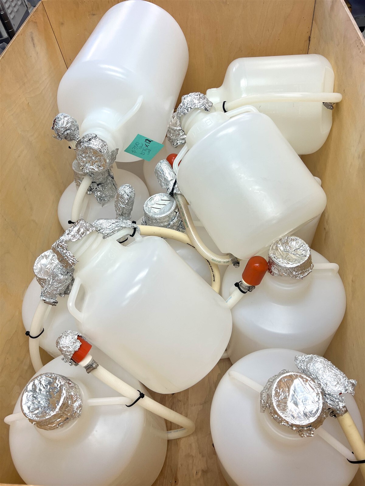 Nalgene 5 Gal 20 Liter & 2.5 gal 10L PP Carboy with Spigot Lot of 16 (9916) M