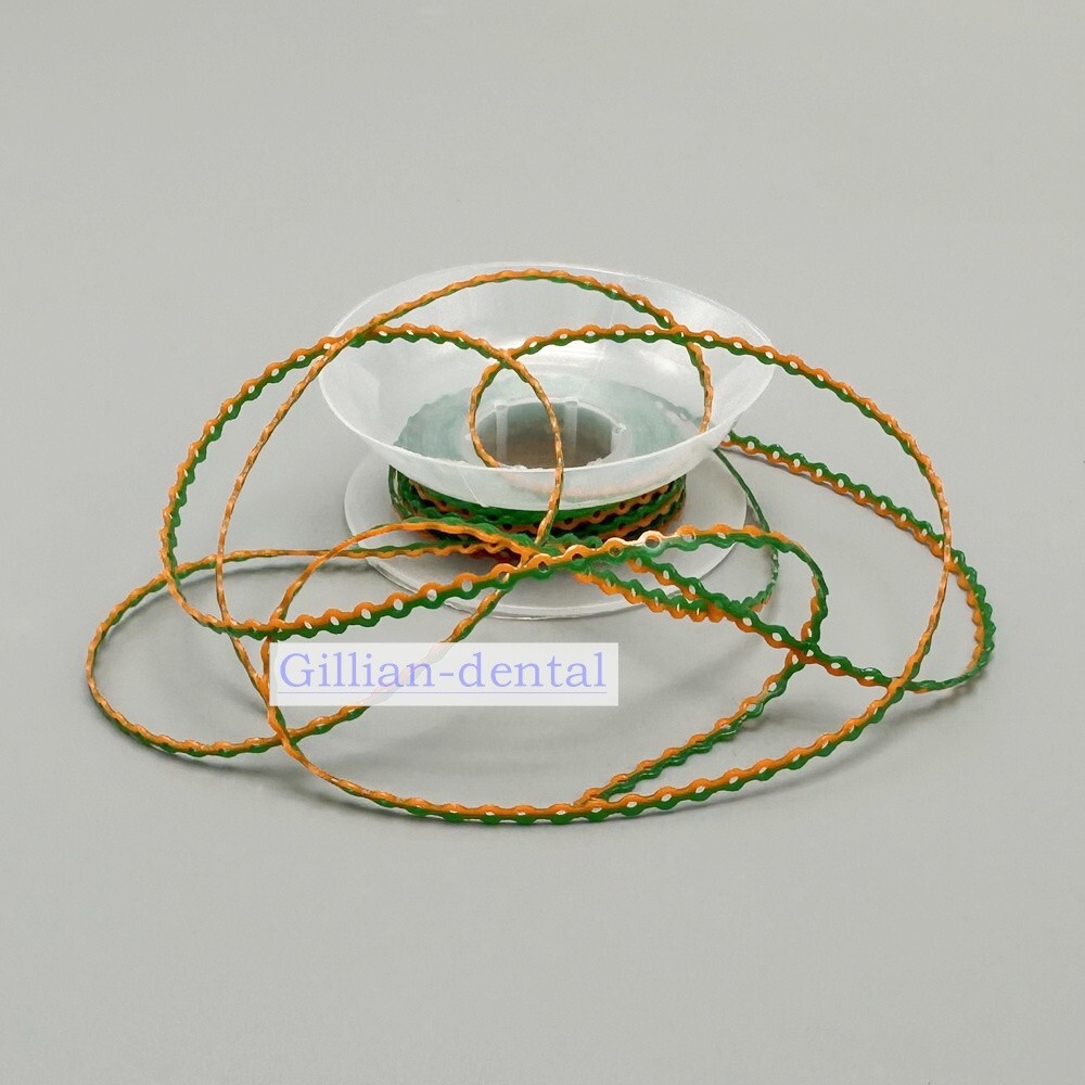 Dental Orthodontic Elastic Ultra Power Chains Rubber Band For Braces 2 Colors