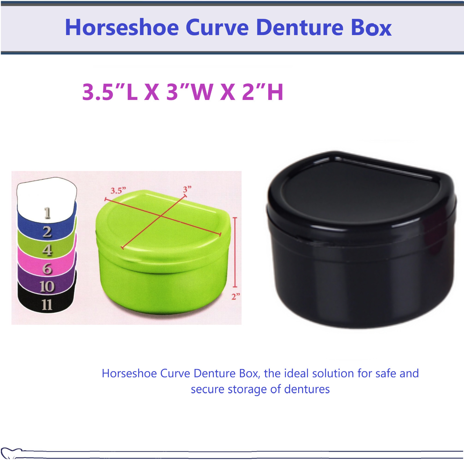 Assorted Dental Retainer Boxes Denture Case, Mouthguard Containers Box Horseshoe