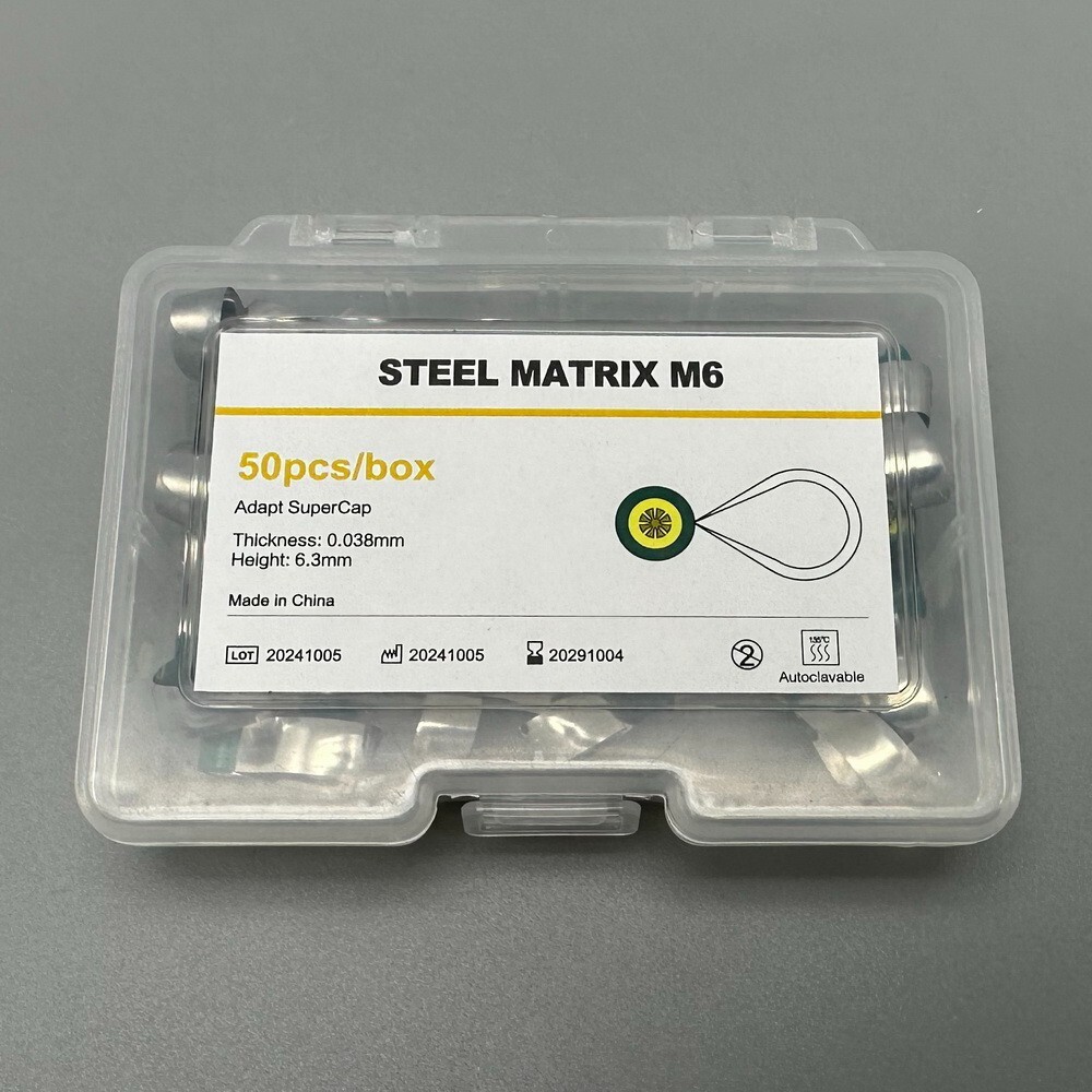 Dental Adapt SuperCap Steel Matrix M6 Matrices 50Pcs/Box Thickness 0.03/0.038mm