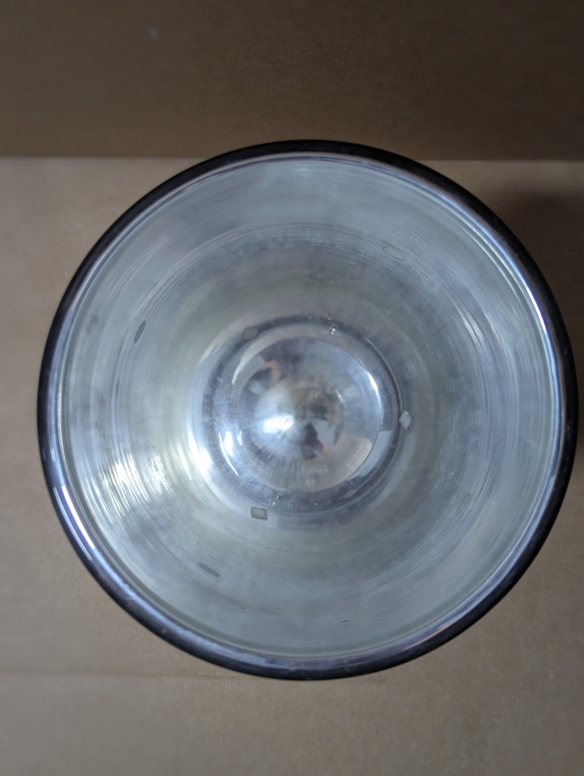 Glass Dewar Flask ID 150mm x 275mm depth, 340mm height, 4300 mL capacity. Used