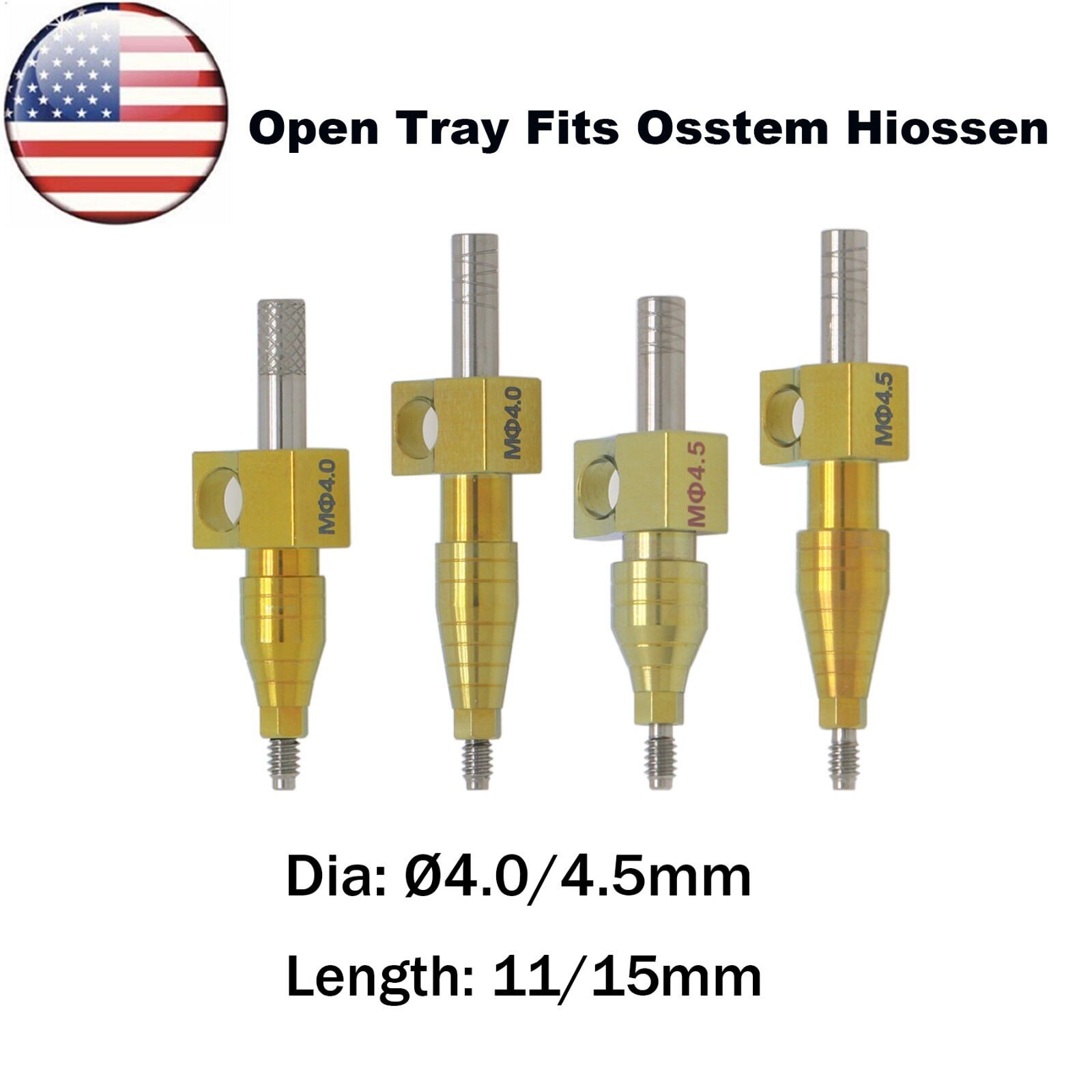 US Dental Transfer Impression Coping Open Tray M/R Fits Hiossen Osstem ET