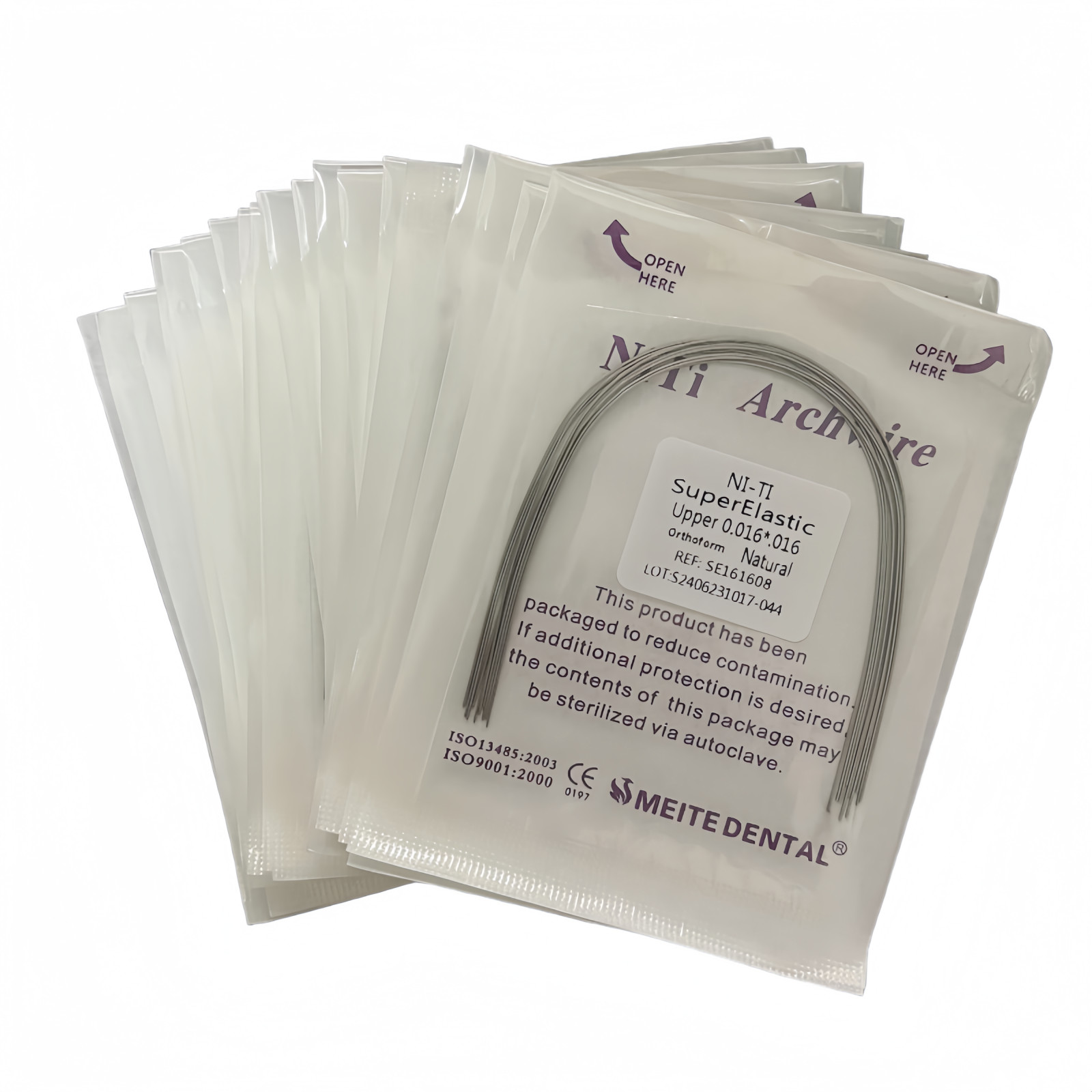 Dental Orthodontic Super Elastic Niti Round/Rectangular Arcos Arch Wires Natural