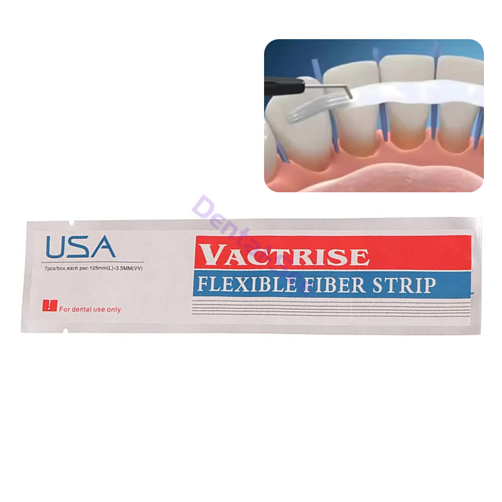 3Pcs Dental Fiber Strip Light Cure Flexible Glass Ribbon for Loose Tooth Bonding